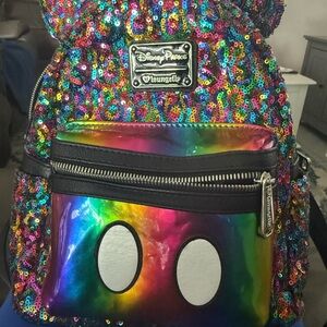 Loungefly Blue and Green Mini Bag